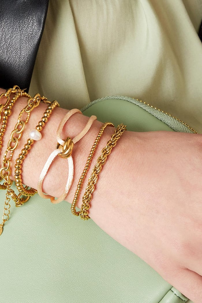 Bracelet Twisted Chain Gold Color Stainless Steel h5Picture2